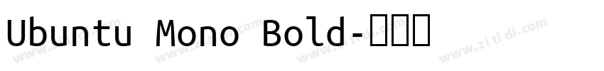 Ubuntu Mono Bold字体转换